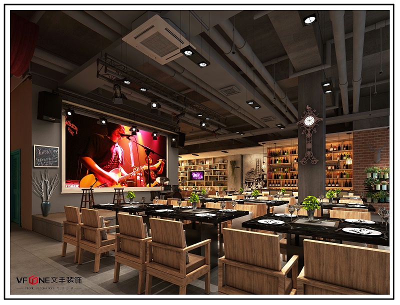 100平餐飲店面裝修設(shè)計-文豐裝飾