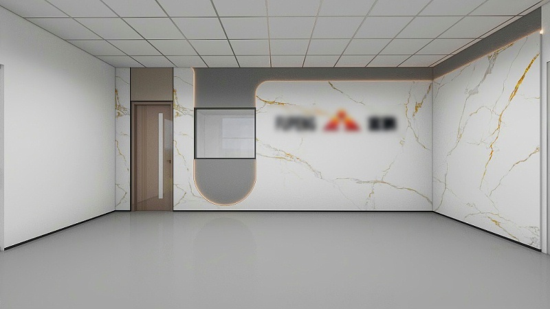 辦公室前廳設(shè)計(jì)效果圖-文豐裝飾