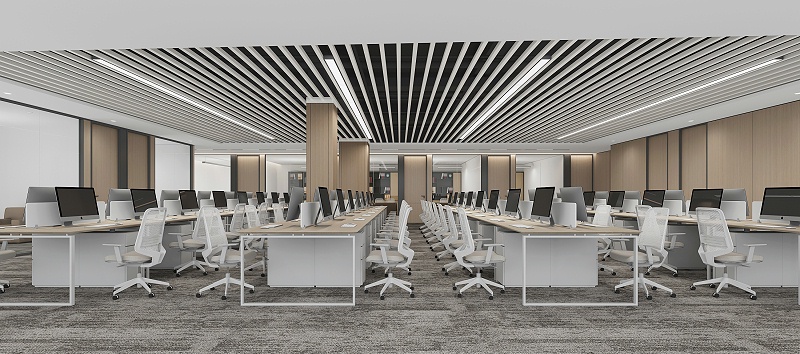 鵬潤達辦公室效果圖設計-文豐裝飾