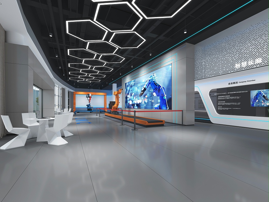 辦公展廳設(shè)計效果圖-文豐裝飾