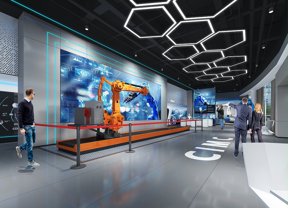 辦公展廳設(shè)計效果圖-文豐裝飾