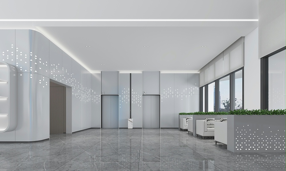 電梯間設(shè)計效果圖-文豐裝飾