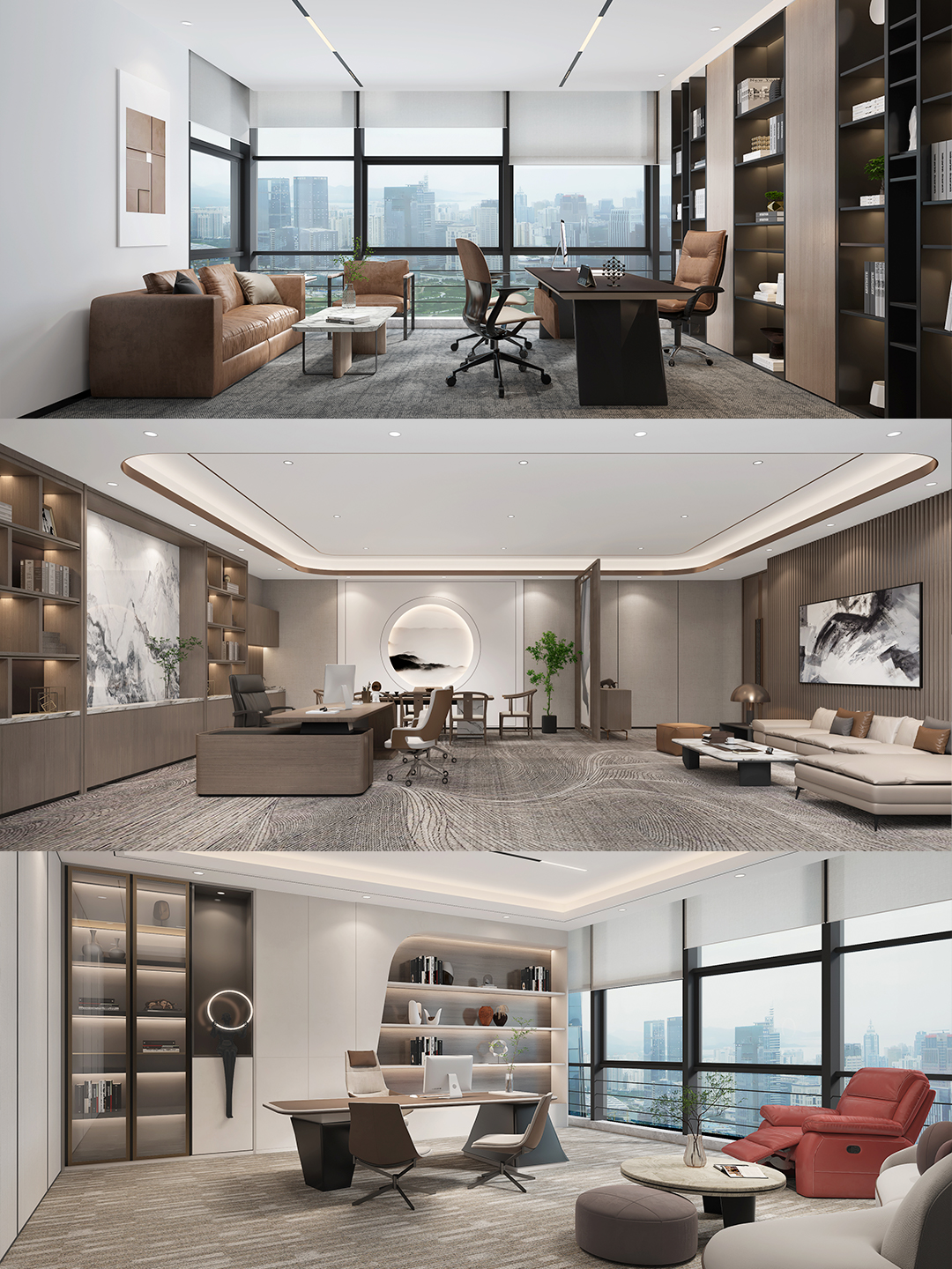 深圳辦公室裝修-現(xiàn)代簡約風格辦公室設(shè)計效果-文豐裝飾